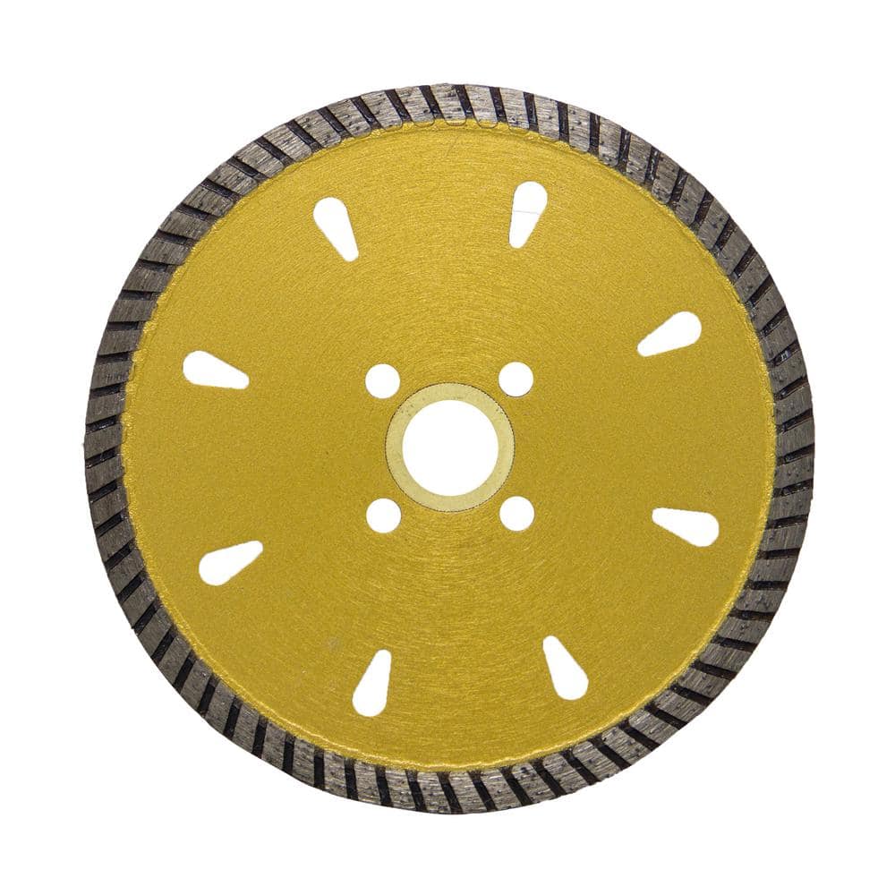 RIDGID 5 in. Diamond Stone Blade, Turbo Rim, Wet/Dry