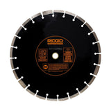 RIDGID 14 in. Dual-Purpose Walk-Behind Saw Diamond Blade, 1 in. Arbor with 20 mm Adapter