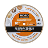 RIDGID 10 in. Reinforced Hub Tile Diamond Blade, 5/8 in. Arbor
