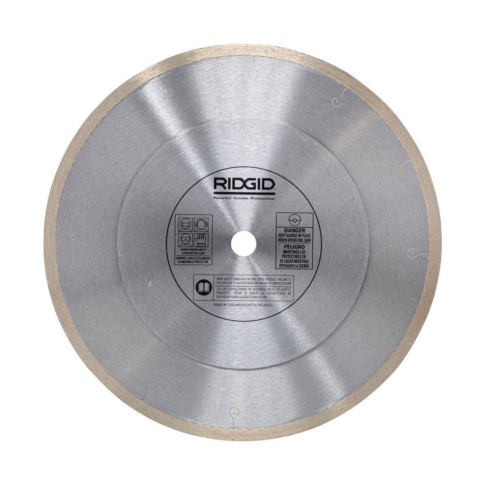 RIDGID 10 in. Reinforced Hub Tile Diamond Blade, 5/8 in. Arbor