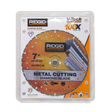 RIDGID 7 in. Metal Cutting Diamond Blade, 7/8 in.–5/8 in. Arbor, Max 8,730 RPM