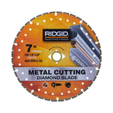 RIDGID 7 in. Metal Cutting Diamond Blade, 7/8 in.–5/8 in. Arbor, Max 8,730 RPM