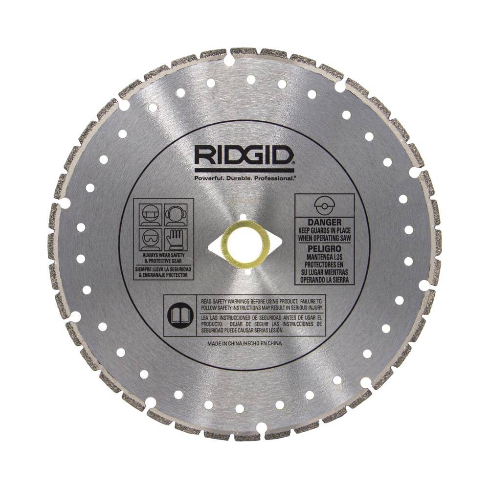 RIDGID 7 in. Metal Cutting Diamond Blade, 7/8 in.–5/8 in. Arbor, Max 8,730 RPM