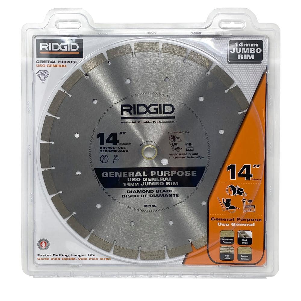 RIDGID 14 in. Segmented High-Rim Diamond Blade