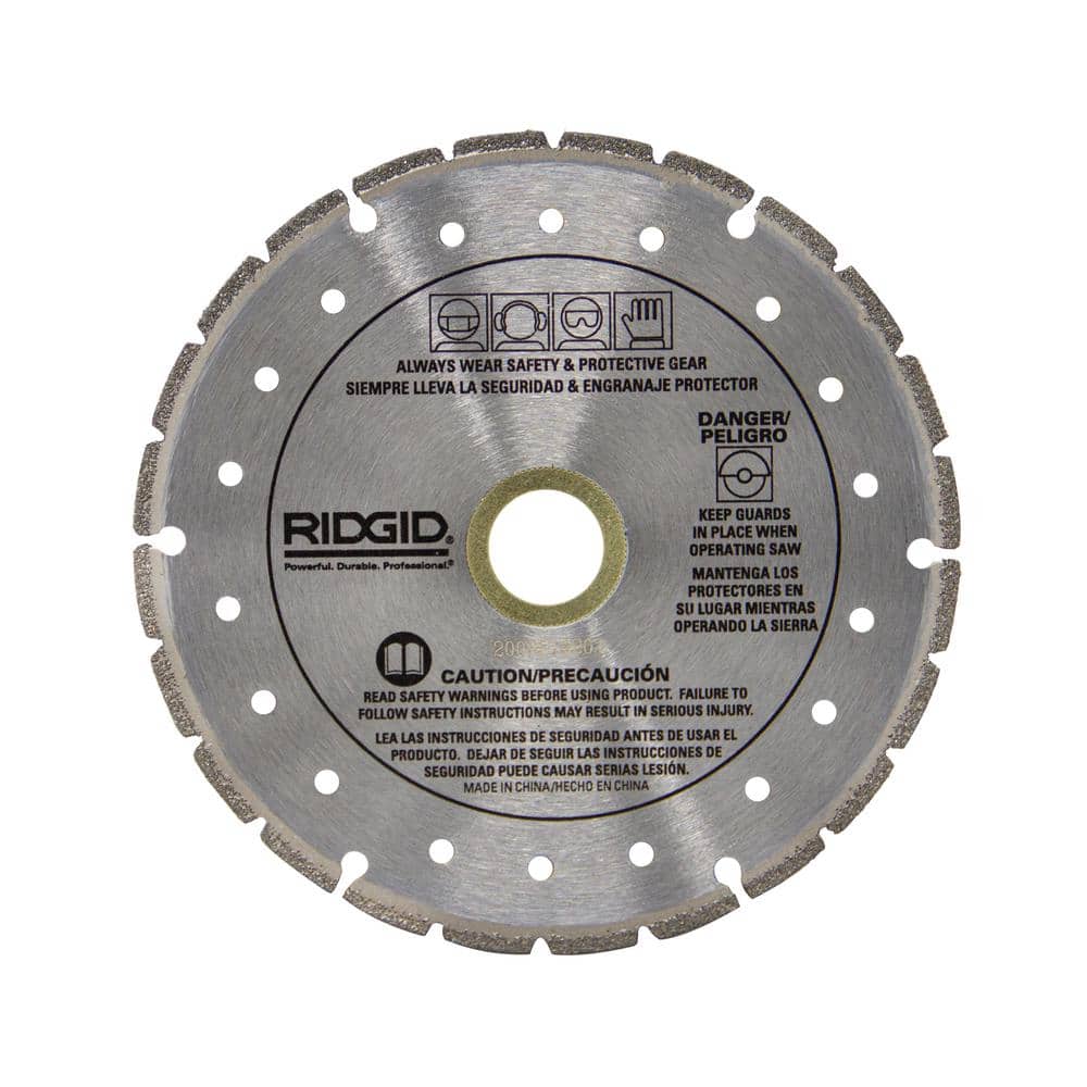 RIDGID 4.5 in. Metal Cutting Diamond Blade, Segmented Rim