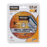 RIDGID 5 in. Metal Cutting Diamond Blade (Segmented Rim, Max 12,000 RPM)