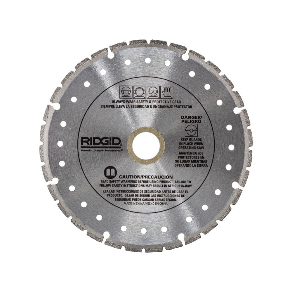 RIDGID 5 in. Metal Cutting Diamond Blade (Segmented Rim, Max 12,000 RPM)