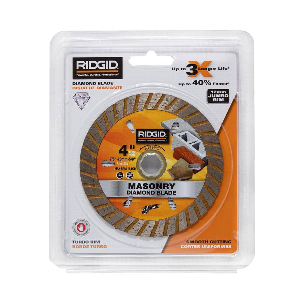 RIDGID 4 in. Turbo Diamond Blade (HD-TB40CP)