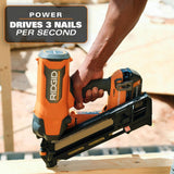 RIDGID 18V (2) 4.0 Ah Batteries and Charger Kit with 18V Brushless Cordless 30° Framing Nailer