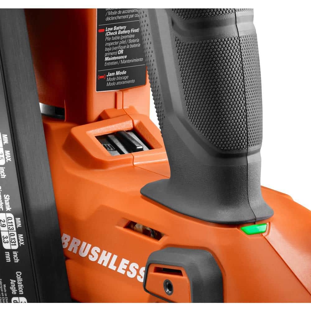 RIDGID 18V (2) 4.0 Ah Batteries and Charger Kit with 18V Brushless Cordless 30° Framing Nailer