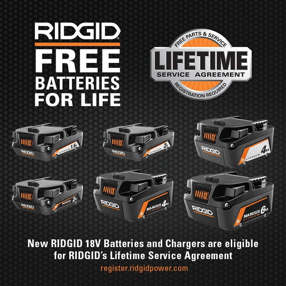 RIDGID 18V (2) 4.0 Ah Batteries and Charger Kit with 18V Brushless Cordless 30° Framing Nailer