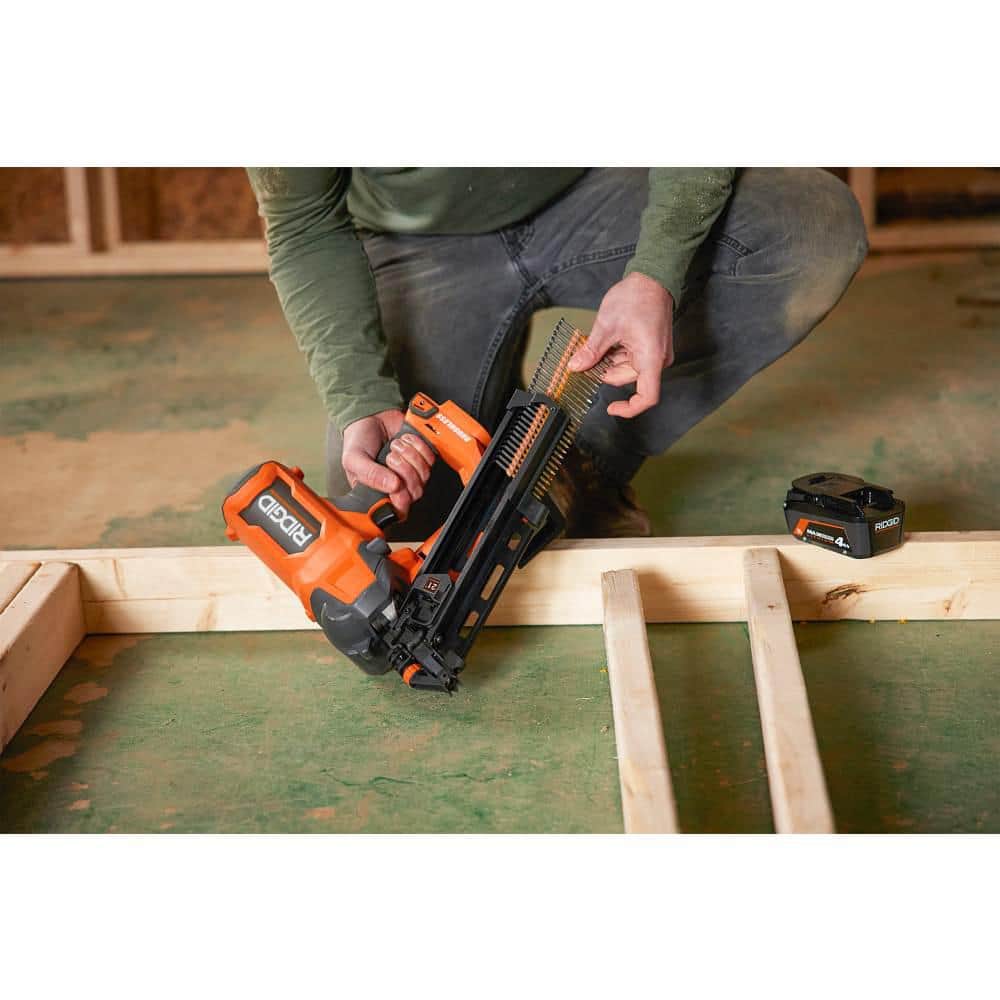 RIDGID 18V Brushless Cordless 21° 3-1/2 in. Framing Nailer & 18V Brushless Cordless 18-Gauge 2-1/8 in. Brad Nailer (Tools Only)