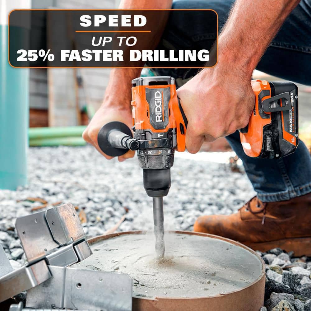 RIDGID 18V Brushless Cordless 1/2 in. High Torque Hammer Drill/Driver (Tool Only)