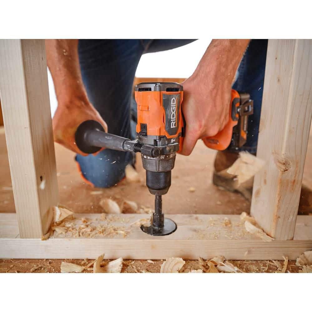 RIDGID 18V Brushless Cordless 1/2 in. High Torque Hammer Drill/Driver with FREE 4.0 Ah Lithium-Ion Battery