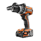 RIDGID 18-Volt Lithium-Ion Cordless Brushless 1/2 in. Compact Hammer Drill Kit with (2) 2.0 Ah Batteries, Charger and Bag