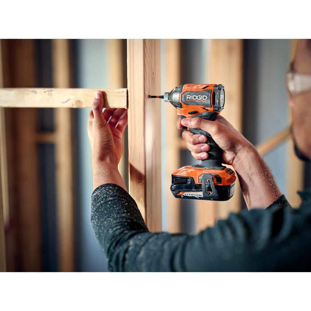 RIDGID 18V SubCompact Brushless Cordless Impact Driver Kit with 2.0 Ah Battery, Charger, and Tool Bag