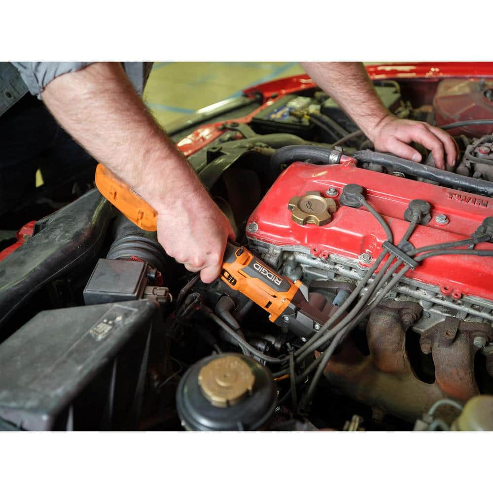RIDGID 18V Brushless Cordless SubCompact 3/8 in. Right Angle Impact Wrench with Protective Boot (Tool Only)