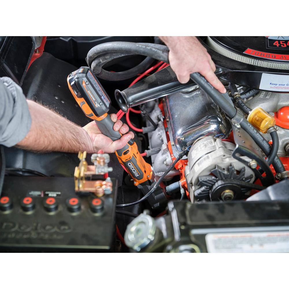 RIDGID 18V Brushless Cordless SubCompact 3/8 in. Right Angle Impact Wrench with Protective Boot (Tool Only)