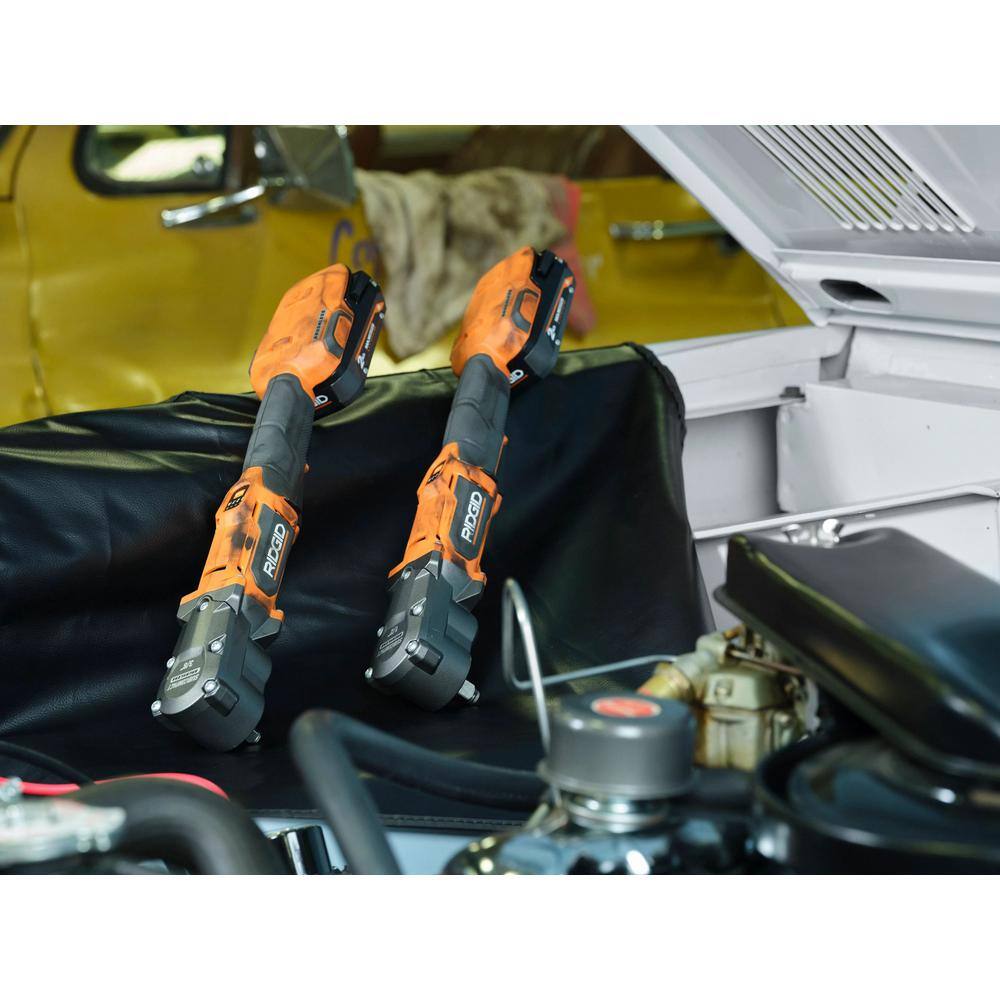 RIDGID 18V Brushless Cordless SubCompact 3/8 in. Right Angle Impact Wrench with Protective Boot (Tool Only)
