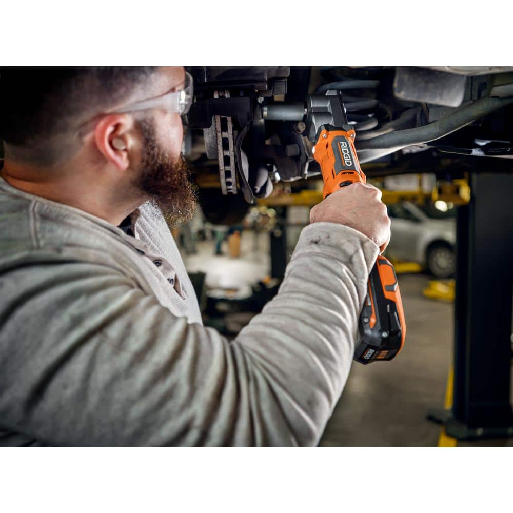 RIDGID 18V Brushless Cordless SubCompact 1/2 in. Right Angle Impact Wrench with Protective Boot (Tool Only)