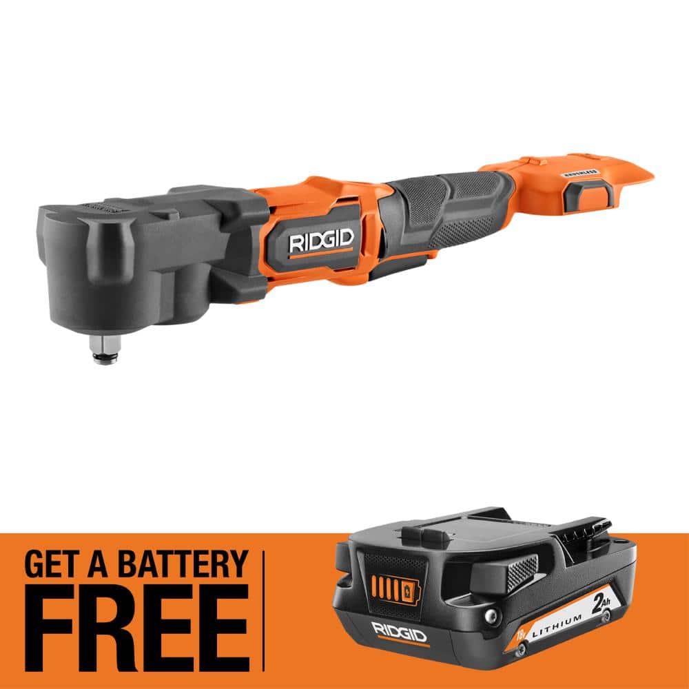 RIDGID 18V SubCompact Brushless 1/2 in. Right Angle Impact Wrench with FREE 2.0 Ah Battery