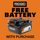 RIDGID 18V SubCompact Brushless Cordless Barrel Grip Jig Saw Kit with 18V 4.0Ah MAX Output Battery and Rapid Charger