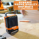 RIDGID 18V Cordless Speaker with Bluetooth Wireless Technology with FREE 2.0 Ah Lithium-Ion Battery