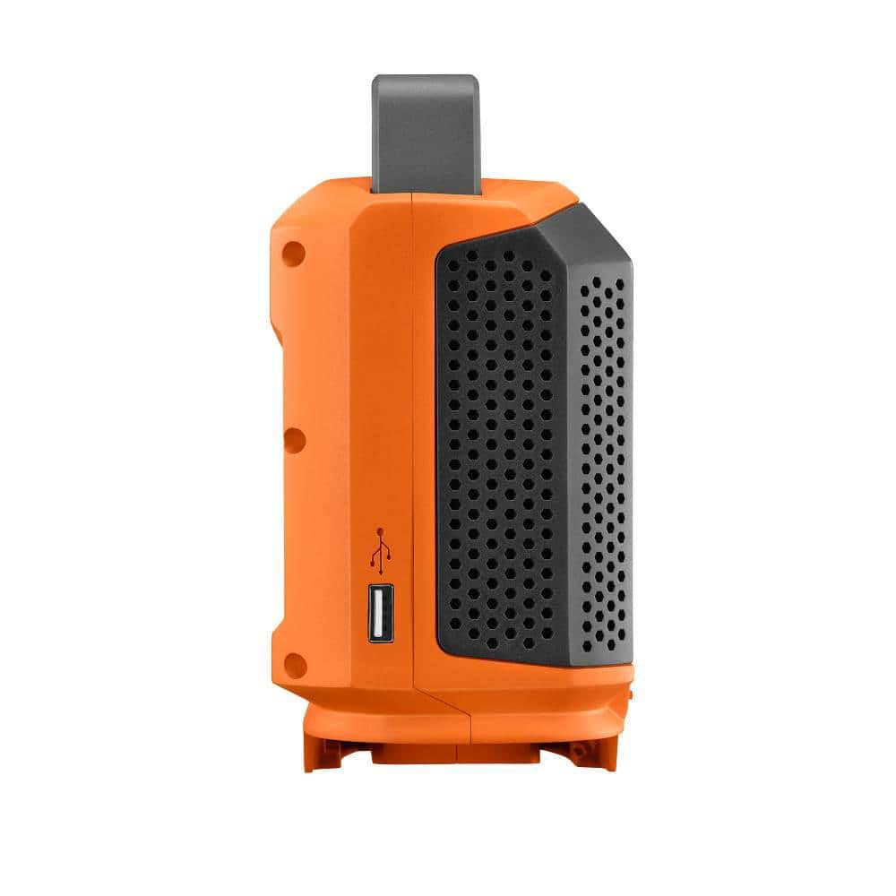 RIDGID 18V Cordless Speaker with Bluetooth Wireless Technology with FREE 2.0 Ah Lithium-Ion Battery