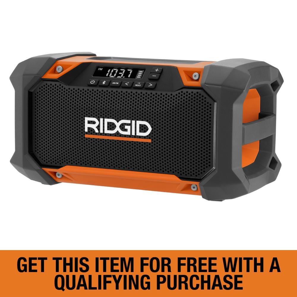 RIDGID 18V Hybrid Jobsite Radio with Bluetooth Technology (Tool Only)