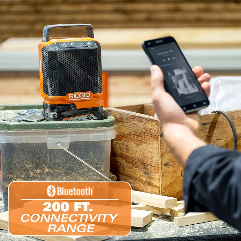 RIDGID 18V Cordless 2-Tool Combo Kit with Hybrid Jobsite Fan and Speaker with Bluetooth Wireless Technology (Tools Only)