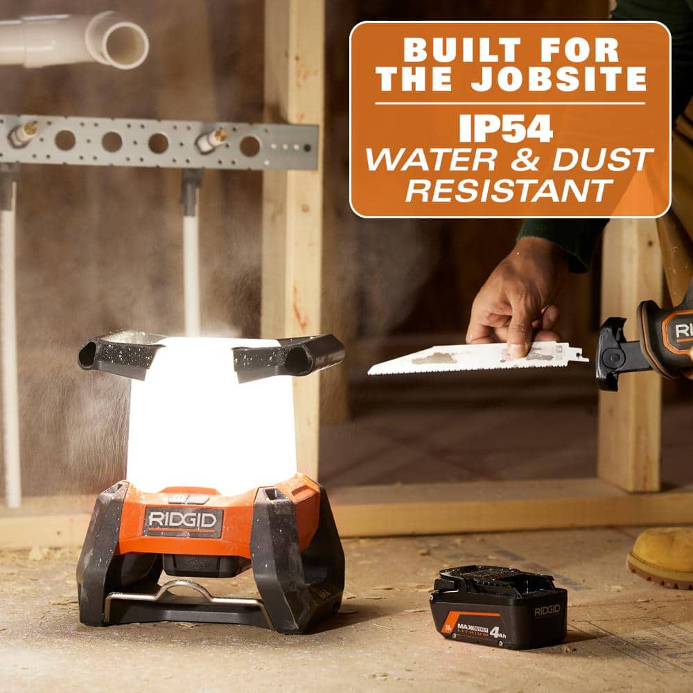 RIDGID 18V Cordless 360° Area Light with FREE 4.0 Ah Lithium-Ion Battery