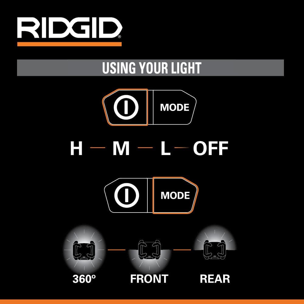 RIDGID 18V Cordless 360° Area Light with FREE 4.0 Ah Lithium-Ion Battery