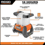 RIDGID 18V Cordless 360° Area Light with FREE 4.0 Ah Lithium-Ion Battery