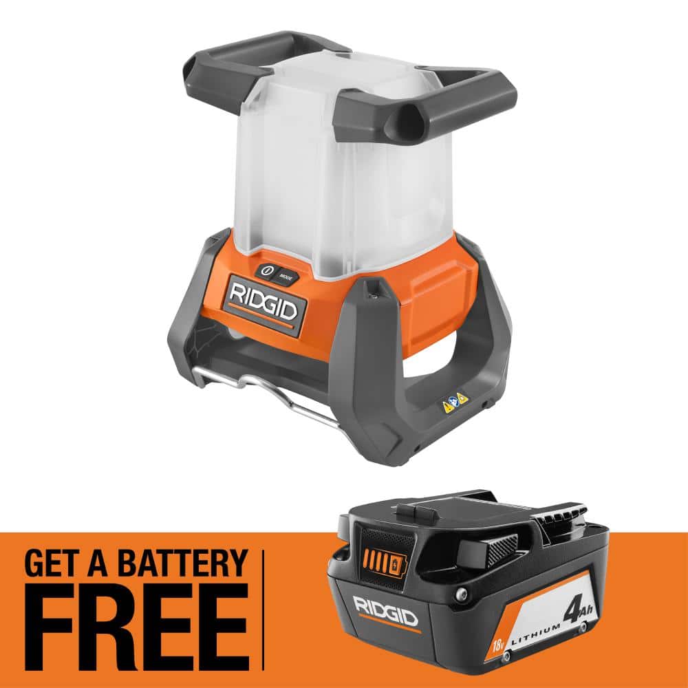 RIDGID 18V Cordless 360° Area Light with FREE 4.0 Ah Lithium-Ion Battery