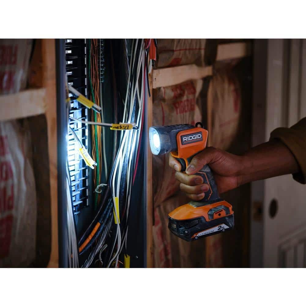 RIDGID 18V LED Worklight Kit with 2.0 Ah Battery and Charger