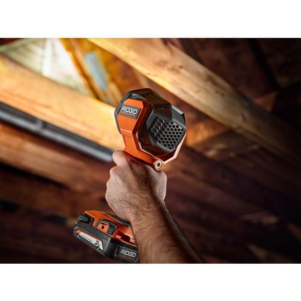 RIDGID 18V Cordless LED Spotlight Kit with 2.0 Ah Battery and Charger