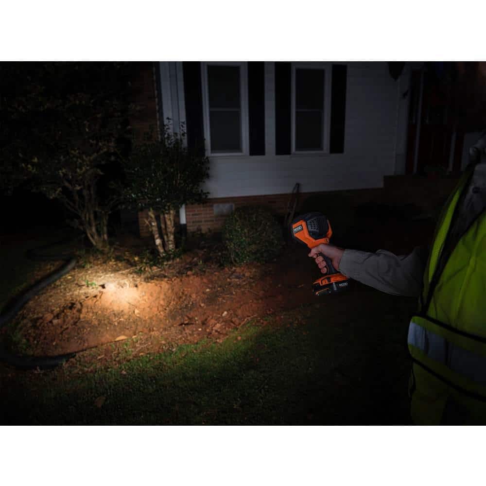 RIDGID 18V Cordless LED Spotlight Kit with 2.0 Ah Battery and Charger