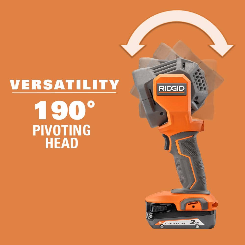 RIDGID 18V Cordless LED Spotlight Kit with 2.0 Ah Battery and Charger