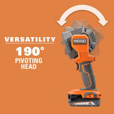 RIDGID 18V Cordless LED Spotlight Kit with 2.0 Ah Battery and Charger