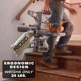 RIDGID 18V Miter Saw with Kit with (2) 4.0 Ah MAX Output Batteries and Charger with 18V Brushless Sliding Miter Saw