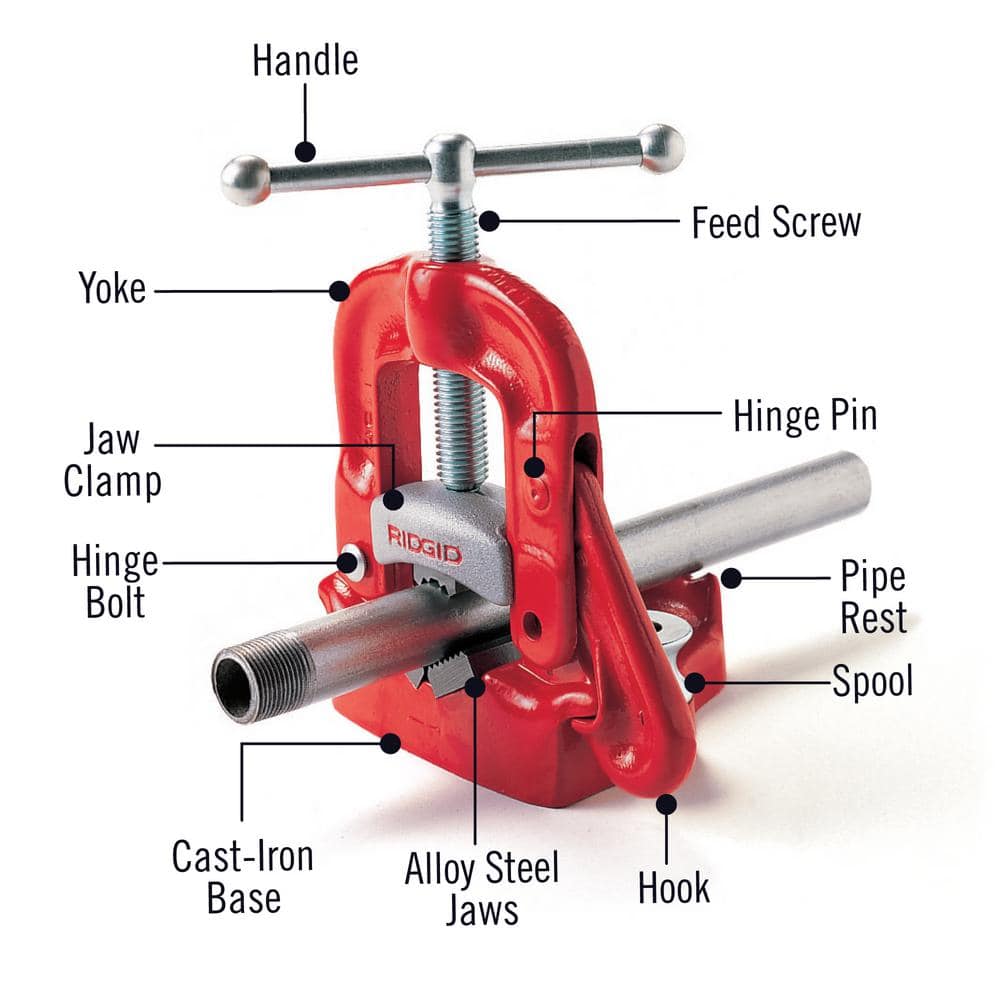 RIDGID 25A Bench Yoke Vise, 1/8 in. to 4 in. Pipe Capacity