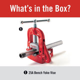 RIDGID 25A Bench Yoke Vise, 1/8 in. to 4 in. Pipe Capacity