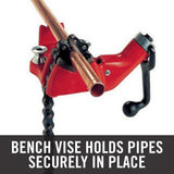 RIDGID BC810A Top-Screw Bench Chain Vise, 1/2 in. to 8 in. Pipe Capacity