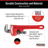RIDGID 6 in. Heavy-Duty Straight Pipe Wrench, 3/4 in. Capacity