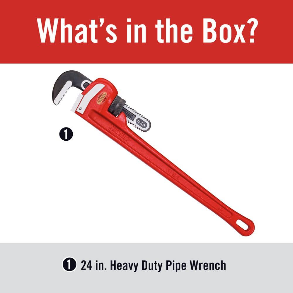 RIDGID 24 in. Heavy-Duty Straight Pipe Wrench