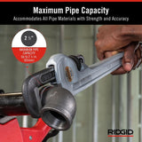 RIDGID 18 in. Aluminum Straight Pipe Wrench, 2-1/2 in. Capacity