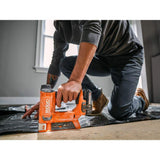 RIDGID 18V Cordless 3/8 in. Crown Stapler Kit  2.0 Ah Battery, Charger, and Extra 2.0 Ah Battery