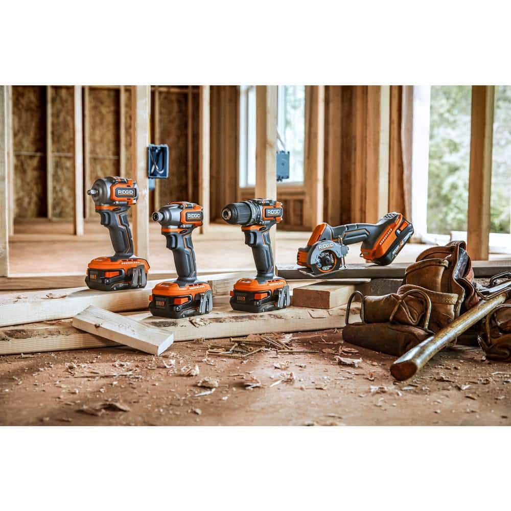 RIDGID 18V SubCompact Brushless Cordless 3 in. Multi-Material Saw (Tool Only) with (3) Cutting Wheels