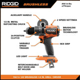 RIDGID 18V Brushless Cordless 1/2 in. Drill/Driver Kit with 2.0 Ah MAX Output Battery and 18V Charger