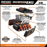 RIDGID 18V 12.0 Ah MAX Output EXP Lithium-Ion Battery (2-Pack)